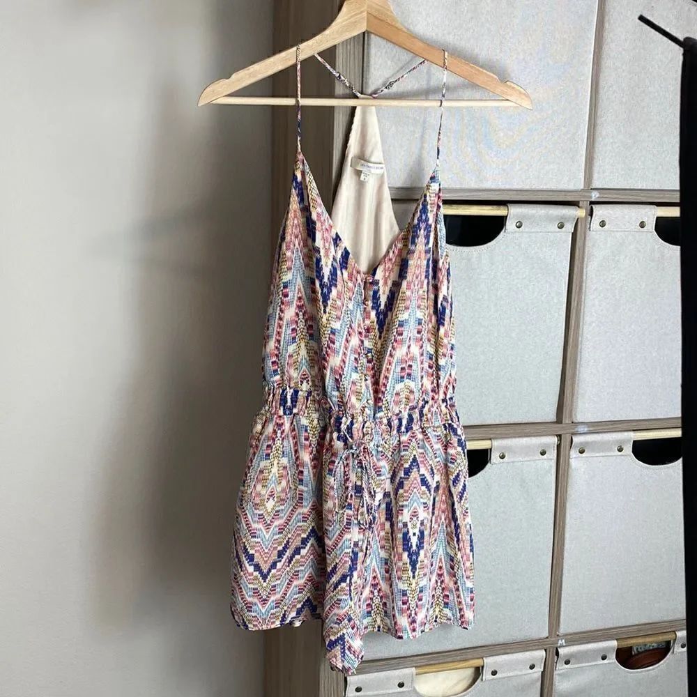 Lavender brown silk romper